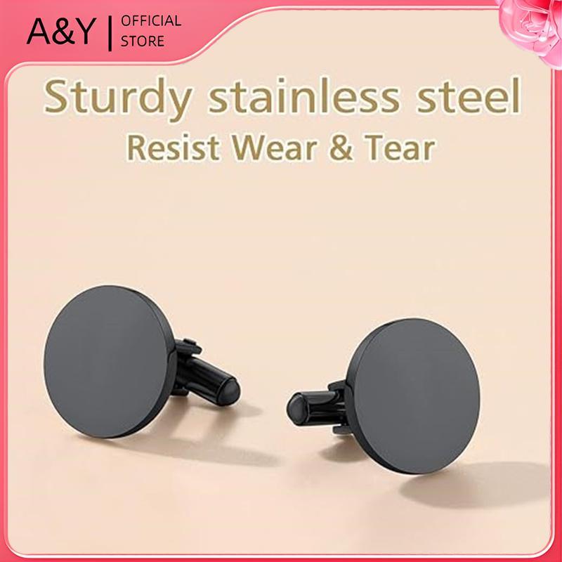 Khuy thép không gỉ tròn đánh bóng 15mm, dạng A & Y