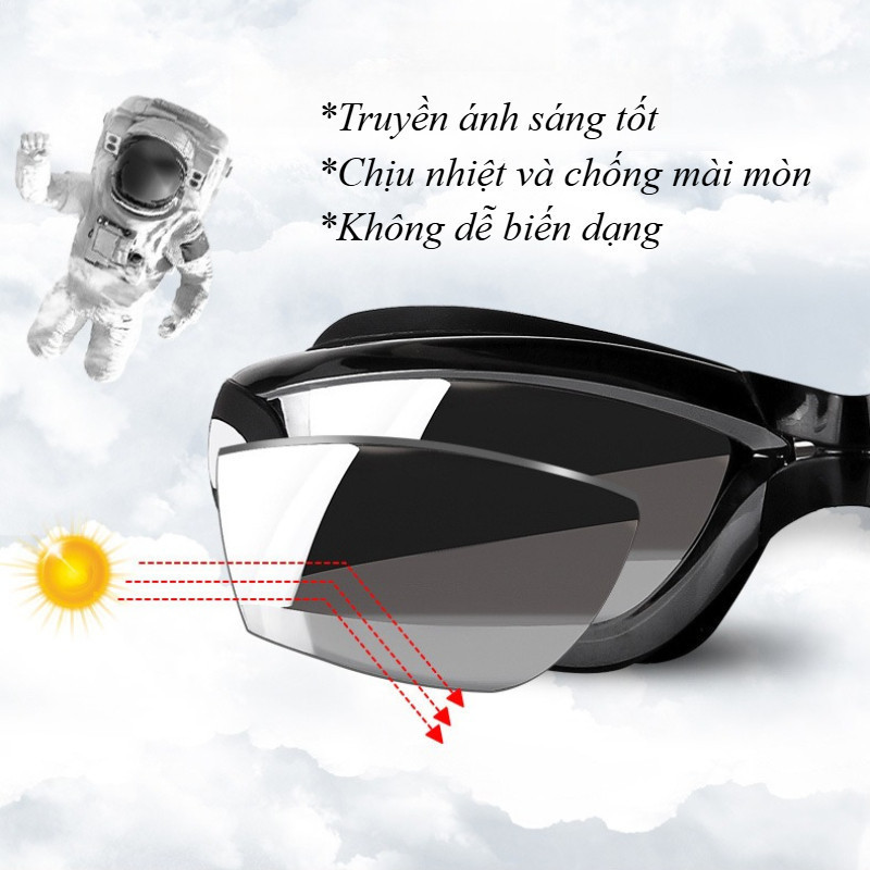 Kính Bơi Người Lớn Chống Tia UV Chống Sương Mờ Cao Cấp Kèm Mũ Bơi Bịt Tai Cho Bé Combo Tập Bơi Tiện Lợi