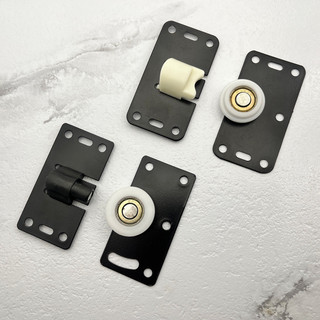 Bán Hàng Trực Tiếp Im Lặng Cửa Trượt Bánh Xe Tủ Quần Áo Nội Thất Phụ Kiện Phần Cứng Cửa Trượt Đơn Giản Ròng Rọc Tủ Cửa Đường Sắt