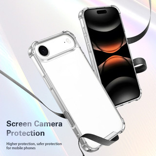 Dành Cho iPhone 17 Air Case Pha Lê Trong Suốt Cứng Mặt Sau Chống Sốc 4-Corner Mỏng Chống Sốc Cho iPhone 16E 15 Plus 14 Pro Max