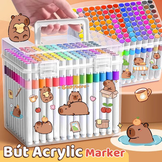 Bút Màu Acrylic Marker Ngòi Mềm Linh Hoạt  Màu, Mực Không Lem Chống Nước, Hoàn Hảo Cho Học Sinh Vẽ Tranh Nghệ Thuật