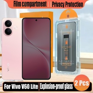 1- 2 Chiếc Đơn Giản Dán Kính Cường Lực Chống Gián Điệp Bảo Vệ Màn Hình Riêng Tư Cho V60 lite V50 V40 4G 5G Bảo Vệ Flim