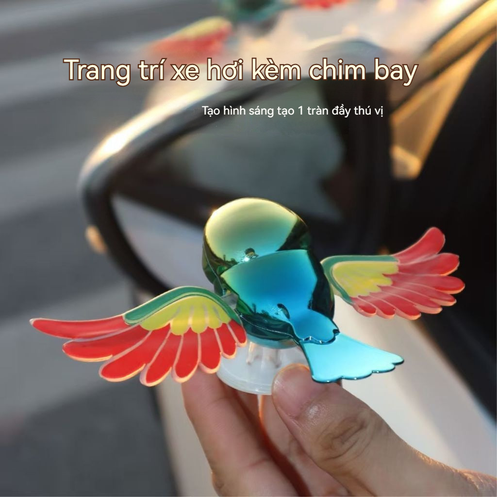 Đồ trang trí chim đu đưa gương chiếu hậu，Đồ Trang Trí Ô Tô，Chim Bay Theo Gió，Đung Đưa Cánh Trong Gió，Xe Điện