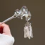 Kẹp tóc cao cấp Mauropli hợp kim đỏ, phù hợp cho hanfu và hàng ngày