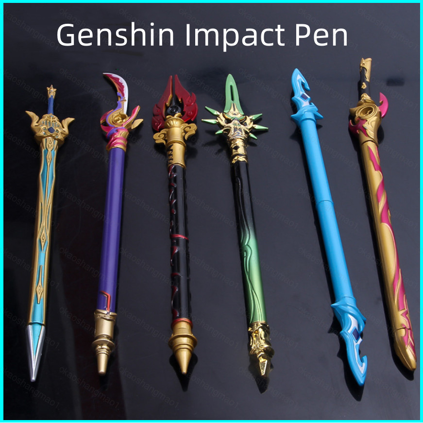 HK1 Genshin Tác Động Bút Văn Phòng Phẩm Bút Gel Đen 0.5 Mm Học Sinh Viết Giải Nén Anime Người Hâm Mộ Bộ Sưu Tập Quà Tặng KH