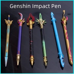 HK1 Genshin Tác Động Bút Văn Phòng Phẩm Bút Gel Đen 0.5 Mm Học Sinh Viết Giải Nén Anime Người Hâm Mộ Bộ Sưu Tập Quà Tặng KH