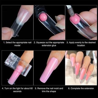 DIAPER & CORED DIY Poly Nail Gel Dạng Kép Mẹo 120 CHIẾC Qui Khuôn Nối Dài Cho Salon Phong Cách Móng Tay Nghệ Thuật Tại Nhà YTH