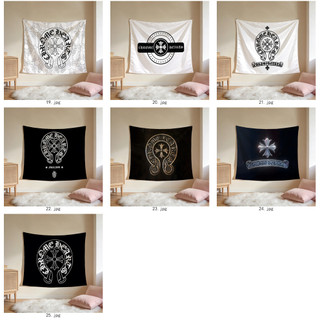 Tấm thảm polyester in một mặt Chrome Hearts, tấm thảm trang trí nhà treo tường (có kẹp)