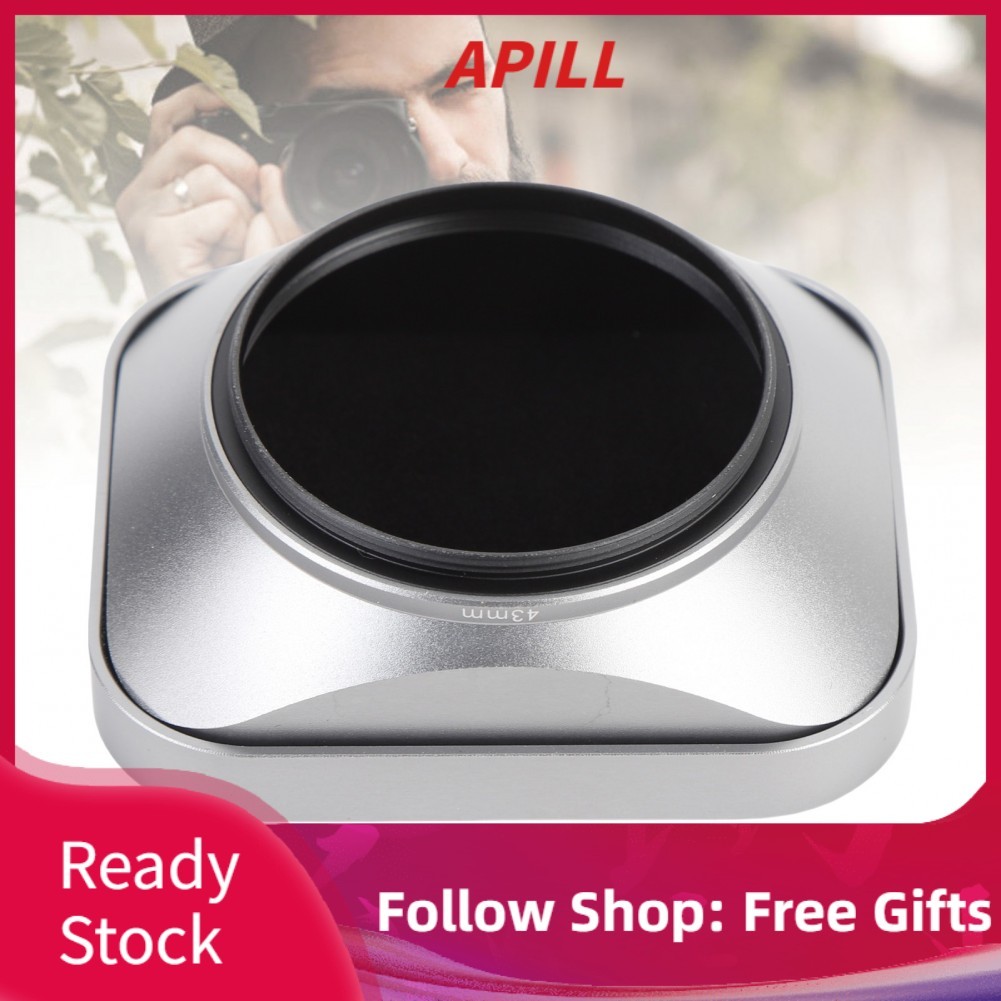 Apill Apill-VN Gugxiom Camera Lens Hood Square Metal Vít trong bóng râm với nắp cho máy ảnh DSLR SLR (39mm)