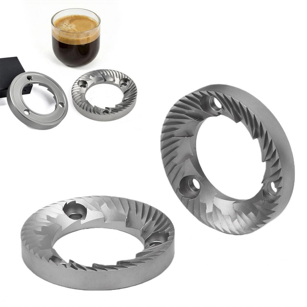 halluya.vn-sip-my 2 Mũi Mài Thay Thế Cho Máy Xay Cà Phê Rancilio Đường Kính 50MM Bộ Lưỡi Dao 3 Lỗ Bằng Thép Không Gỉ