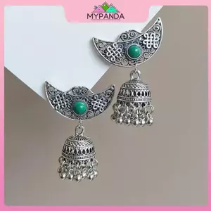 Kẹp tóc ngọc trai thanh lịch phong cách dân tộc, màu xanh turquoise, phụ kiện tóc đẹp
