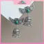 Kẹp tóc ngọc trai thanh lịch phong cách dân tộc, màu xanh turquoise, phụ kiện tóc đẹp
