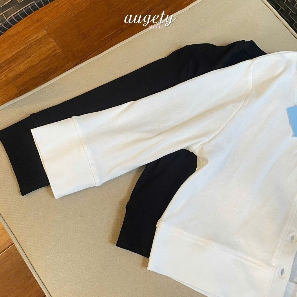 Áo Cardigan Croptop Tay Lửng Nút Cài Ôm Dáng Mỏng Nhẹ Augety Studio, CAIA Cardigan