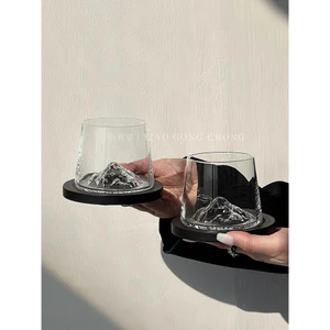 Ins Style Mount Fuji Glass Thời Trung Cổ Sáng Tạo Coaster Xem Kính Gia Đình Giá Trị Cao Whisky Thủy Tinh Cốc Thủy Tinh