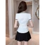 Cửa hàng tắm chân gợi cảm Mũ bảo hộ lao động Váy xếp ly Phong cách Preppy Áo sơ mi phù hợp với khách sạn Massage Kỹ thuật viên Bộ đồ bảo hộ lao động