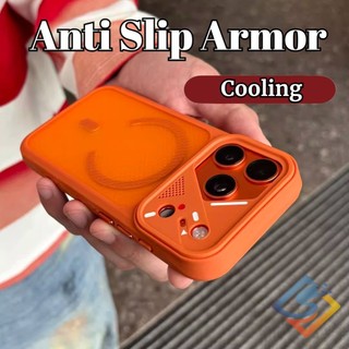Ốp điện thoại mờ từ tính Ice Armor mới cho iPhone 17 Pro Max 12 13 14 15 16 Pro Max Plus Vỏ cứng chống trượt Làm mát tản nhiệt Vỏ bảo vệ chống sốc