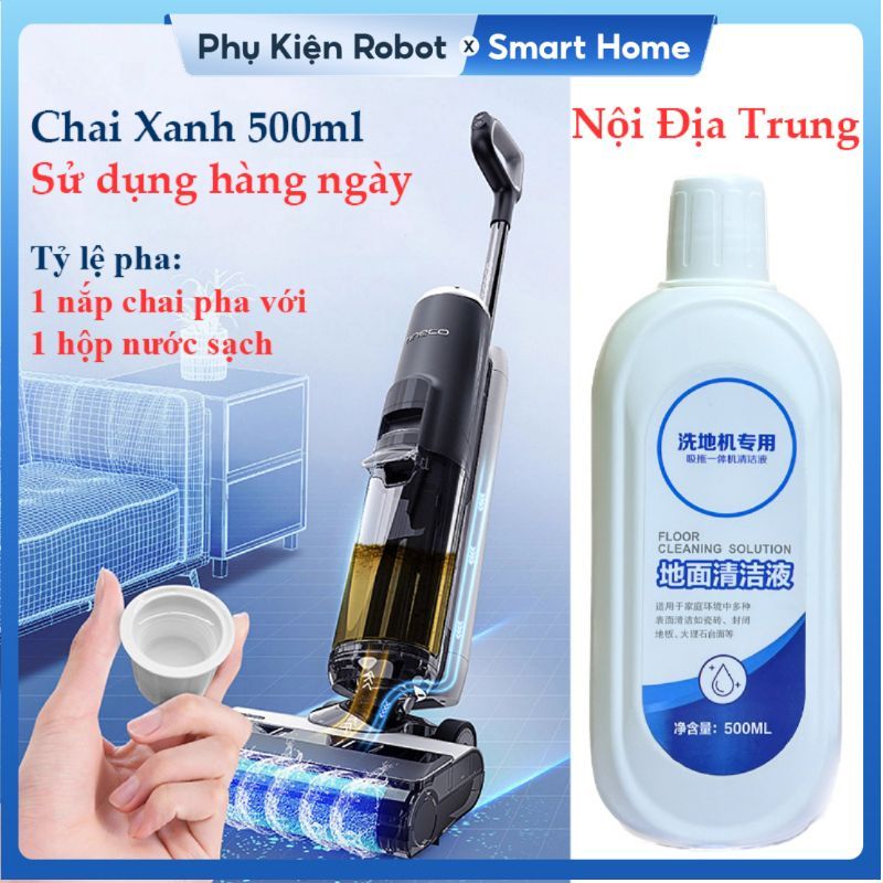 Nước Lau Sàn Cho Máy Hút Bụi Lau Nhà Khô Ướt Tineco & Các Hãng Khác, Chai 500ml, Hàng Nội Địa Trung, Hương Hoa Oải Hương