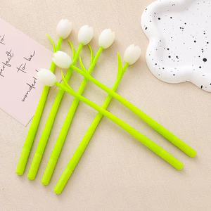 Sáng Tạo Tulip Gel Bút Dễ Thương Đổi Màu Sắc Bút Tạo Kiểu Hoa Giải Sinh Viên Quà Tặng Văn Phòng Giải Nén Chữ Ký Bút YZEL