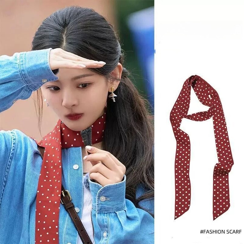 Khăn lụa nhỏ nữ phong cách Hàn Quốc, phù hợp với xu hướng Instagram
