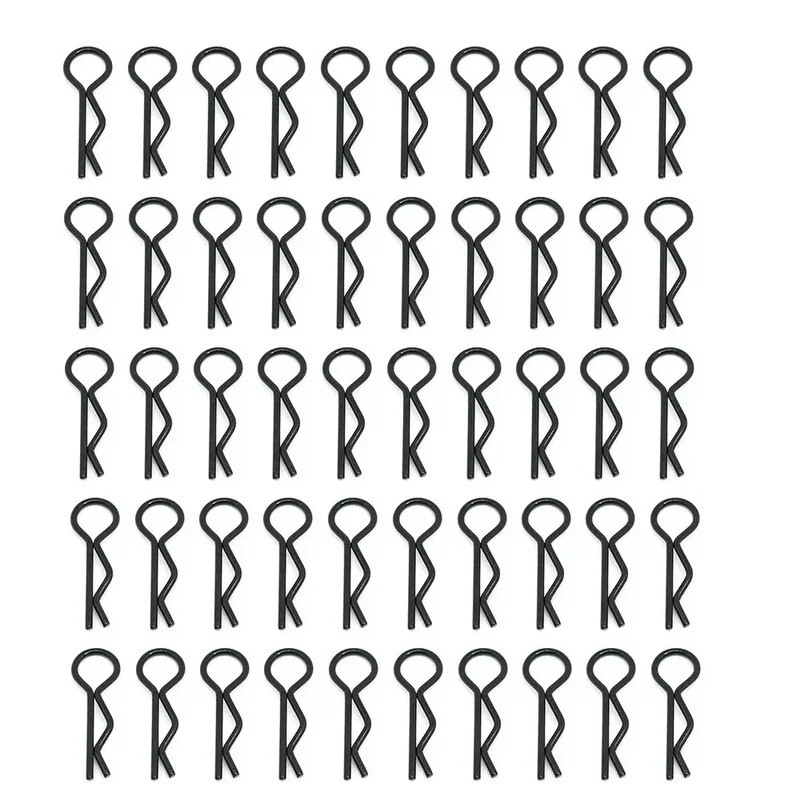 Bộ 50 RC Phụ Kiện Xe Hơi 1 / 10 Ô Tô Vỏ Thân Kẹp Chân Nhà Ở Chốt R Khóa Cố Định Cho 1: 10 Xe Bánh Xích Buggy Drift Mô Hình Ô Tô
