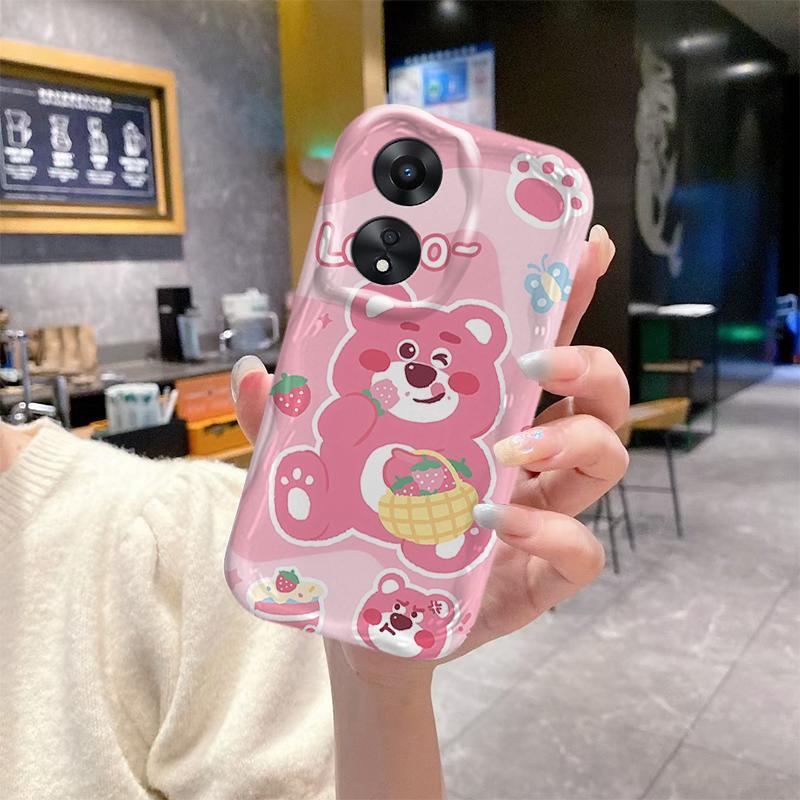 Ốp Silicon Hoạt Hình Cho OPPO A18 A38 A58 A60 A17 A17K 4G Điện Thoại Thông Minh 3D TPU Mềm Lotso Vỏ Điện Thoại Chống Sốc