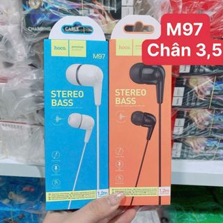 Tai nghe dây Hoco M97, micro đàm thoại, jack cắm 3.5mm, dây dài 1,2m, điều khiển một nút - hàng chính hãng phukienmk10
