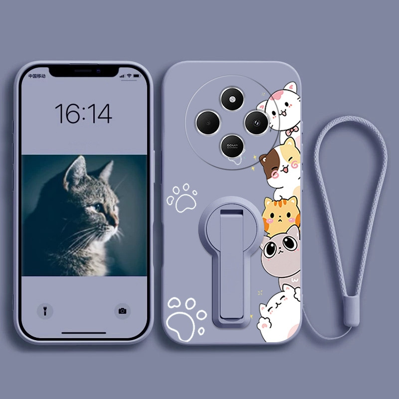 Ốp Lưng Cho redmi note 15 Pro 15C 15a A5 a7 Pro POCO C85X M8 PRO c71 5G Vỏ Điện Thoại Vỏ Mềm Silicon Lỏng Chống Sốc Thiết Kế Mới Thẩm Mỹ Mèo Hoạt Hình Có Giá Đỡ YTXZDZMM01