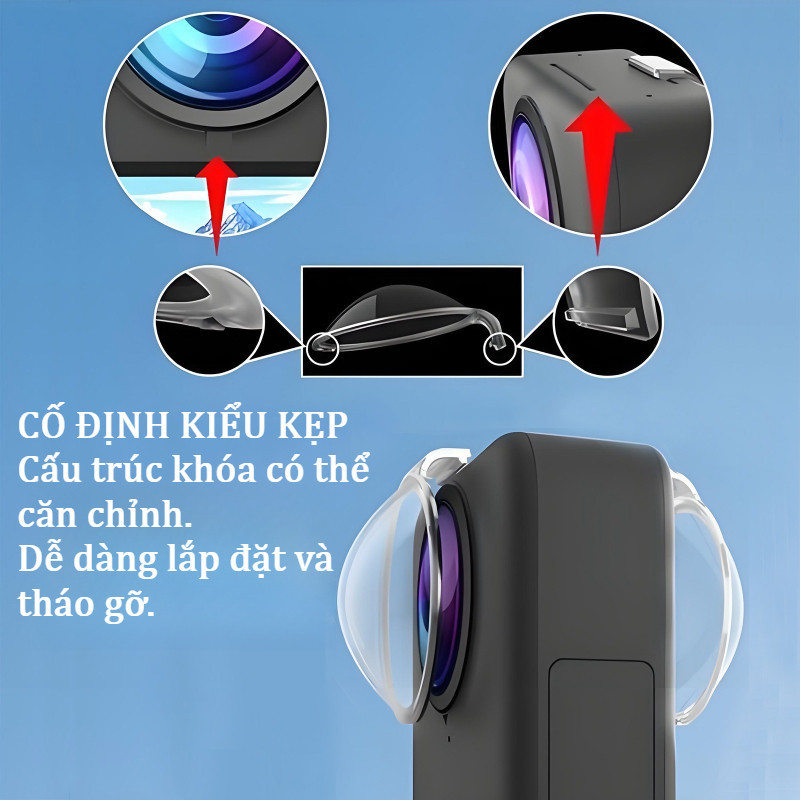Ống Kính Bảo Vệ Cho DJI Osmo 360, Chống Va đập, Chống Trầy Xước, HD PC Nắp Ống Kính Máy Ảnh