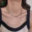 Dây chuyền phong cách Y2K nữ với hình pentagram vàcharm zircon màu bạc