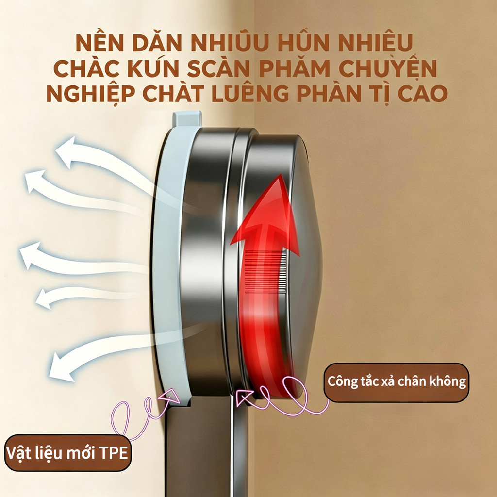 Giá Treo Hút Chân Không Gắn Tường Kéo Dài Thu Gọn, Chịu Tải Trọng Cao, Không Khoan Đục Tường, Treo đồ Tiện Dụng