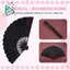 Quạt Gấp Trống Tay Thư Pháp Viết Nhảy Múa Cho Nam 33cm - Đen