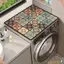 CHEESELY Top Tấm Bảo Vệ Bụi, In Lưới Retro Vỏ Máy Giặt, Tủ Lạnh Lối Vào Cửa Tắm Thảm Chống Trơn Trượt Bảo Quản