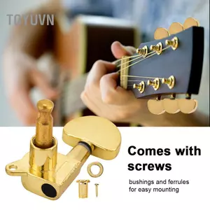 Toyuvn 3L3R Guitar Chỉnh Chốt Chỉnh Hợp Kim Kẽm Máy Đầu Vàng