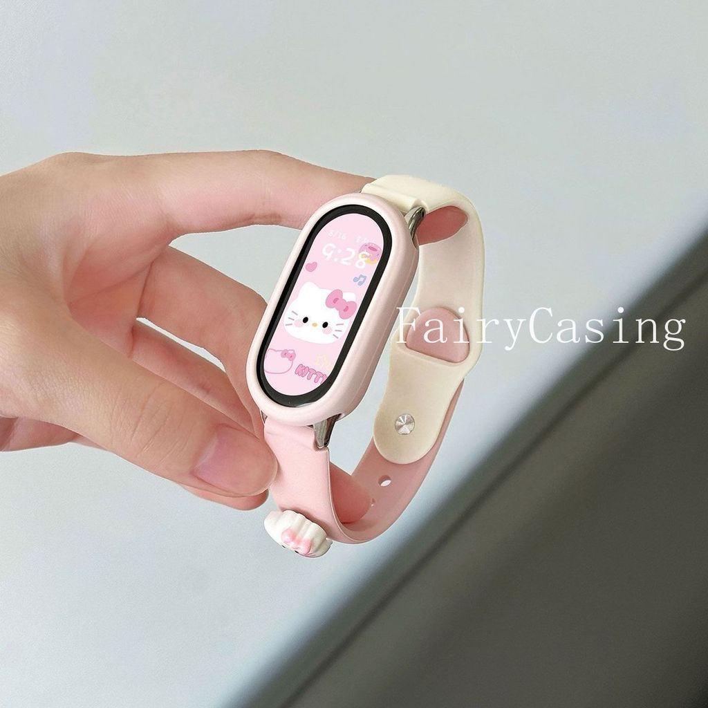 Dây đeo cổ tay hoạt hình cho Xiaomi Mi Band 10 9 8 Dây đeo cổ tay Vòng đeo tay có thể thay thế cho Mi Band 10Ceramic Phiên bản Watchband