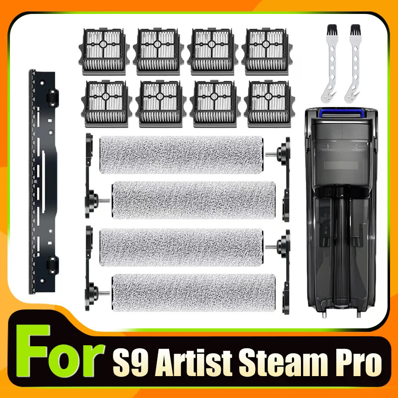 Phụ Kiện Chính Hãng Cho Tineco Floor One S9 Artist Steam Pro Ướt Khô Bình Nước Bàn Chải Con Lăn HEPA Lọc Máy Hút Bụi Phần