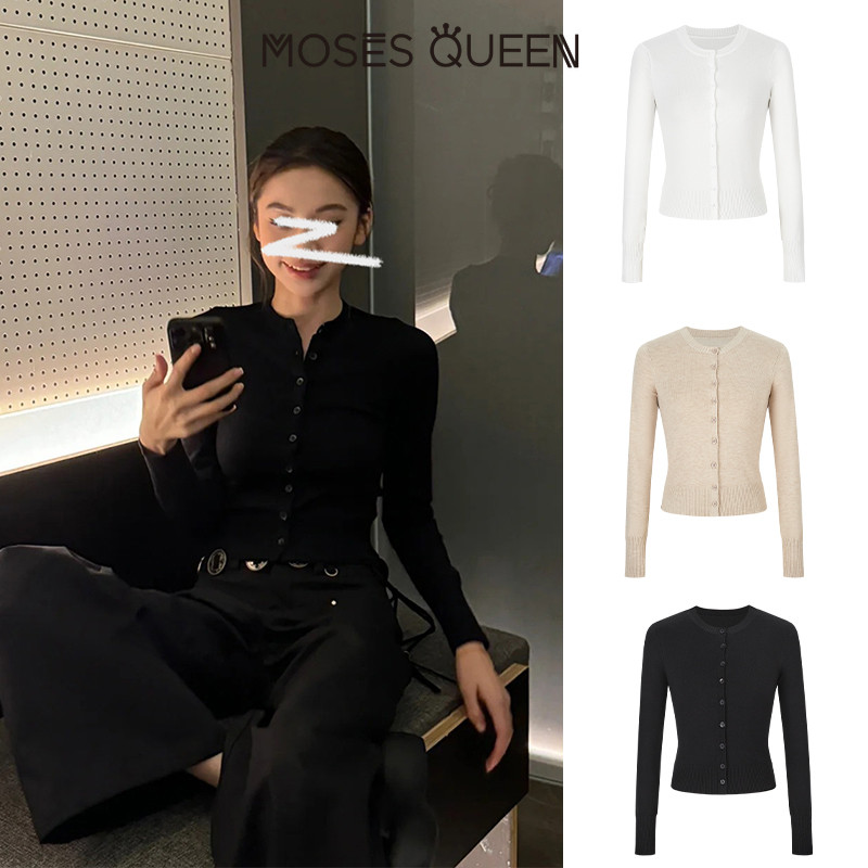 < MOSESQUEEN > Áo khoác thay thế đa năng phong cách Pháp, dáng slim và skinny cho nữ, làm từ vải dệt đan #59260 | BigBuy360 - bigbuy360.vn