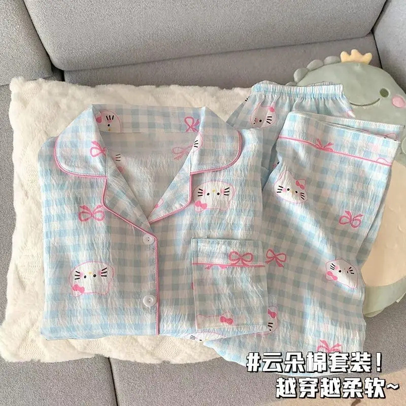 Bộ đồ ngủ công chúa trẻ em VN, Chất liệu Cotton đám mây, Thích hợp cho bé gái, Tay dài, Thích hợp cho mùa xuân thu, Bộ đồ mặc gia đình điều hòa không khí mỏng, Thích hợp cho trẻ lớn hơn.