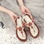 2025 Đính Hạt Sandal Nữ Mùa Hè Flip-Flops Bohemian Nữ Giày Đi Biển Nữ Dép Đế Bằng Nữ JOJJ