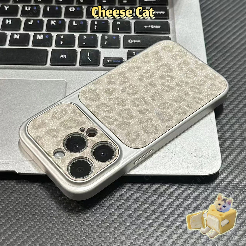 Ốp điện thoại iPhone họa tiết da báo màu hồng lấp lánh cho iPhone 17 16 15 12 11 14 13 Pro Max XR Xs Max Vỏ bảo vệ bằng