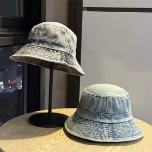 Mũ xô denim retro phong cách Nhật Bản & Hàn Quốc, mặt trơn che mặt hiệu quả, phù hợp cho ngày hè