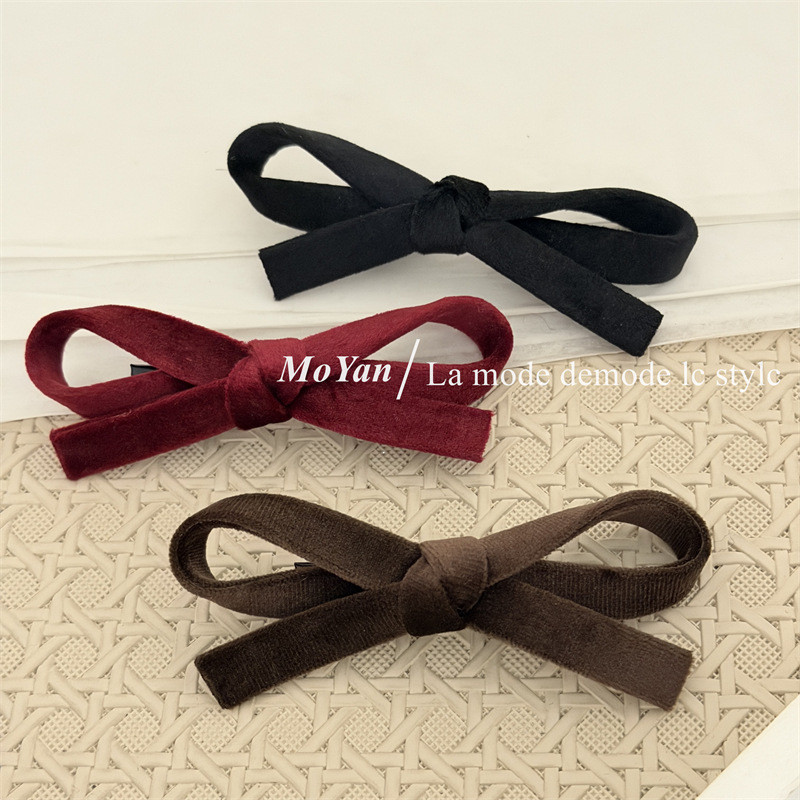 Kẹp Tóc Nơ Nhung Hàn Quốc Cho Nữ