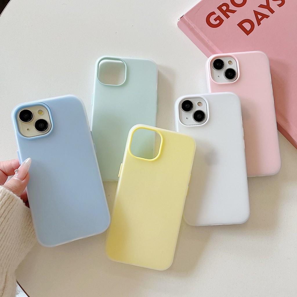 Ốp Điện Thoại Cho iPhone 17 15 16 Pro Max 14 13 12 11 Pro Sang Trọng Mềm Mờ Kẹo Silicon Chắc Chắn Chống Sốc