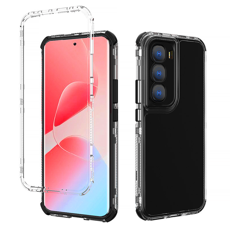Dành Cho Infinix Hot 60 Pro + 4G X6886 Ốp Lưng Trong Suốt Khung Trước Acrylic Silicon Cứng Chống Sốc