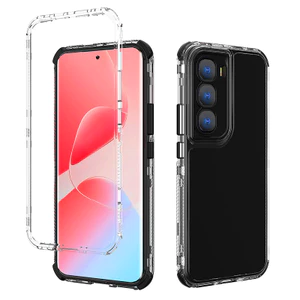 Dành Cho Infinix Hot 60 Pro + 4G X6886 Ốp Lưng Trong Suốt Khung Trước Acrylic Silicon Cứng Chống Sốc