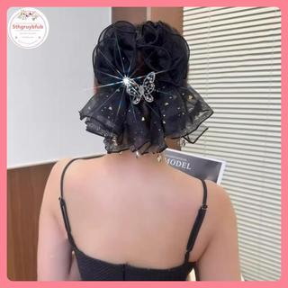 STHB Pháp Thanh Lịch Kim Cương Giả Kẹp Tính Khí Hàn Quốc Lưới Đuôi Ngựa Kẹp Phụ Kiện Tóc VN