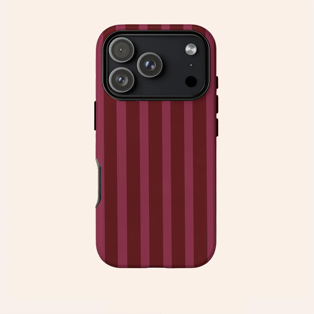 Sọc Đỏ Đơn Giản Thích Hợp Cho iPhone 7 8 X XS XR XSMAX 11 12 13 14 15 16 17 Pro max Plus Vỏ Cứng Hai Lớp Chống Sốc Chống Sốc Chống Sốc Bao Gồm Tất Cả
