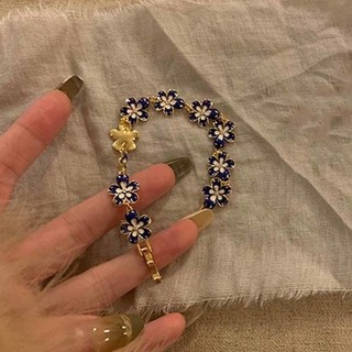 Vòng tay cao cấp thời trung cổ, thiết kế hoa sang trọng, phù hợp với bạn gái yêu thích phong cách retro tinh tế AYKC