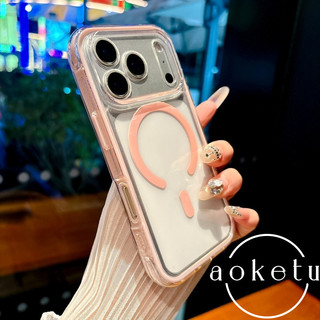 Ốp điện thoại từ tính viền 2 trong 1 đầy màu sắc phù hợp cho iPhone 13 14 15 16 17 Pro max túi khí dày chống rơi trong suốt full cover