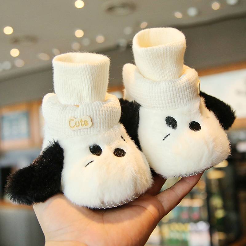 Giày Bé Cho Bé Mùa Đông Lông Cừu Lót Giày 0-12 Tháng Trước Cho Bé Chống Rơi Lót Dày Mùa Đông Nam Nữ Giày Bé
