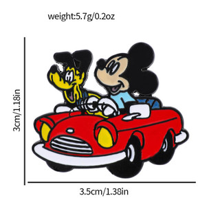 2 Chiếc Hoạt Hình Dễ Thương Goofy & Mickey Kim Loại Men Chân Anime Đáng Yêu Hợp Kim Thổ Cẩm Ba Lô Phụ Kiện